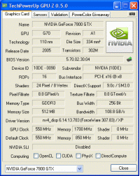GeForce 7800 GTX 512MB SLI GPU-Z