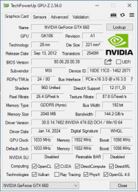 GeForce GTX 660 GPU-Z